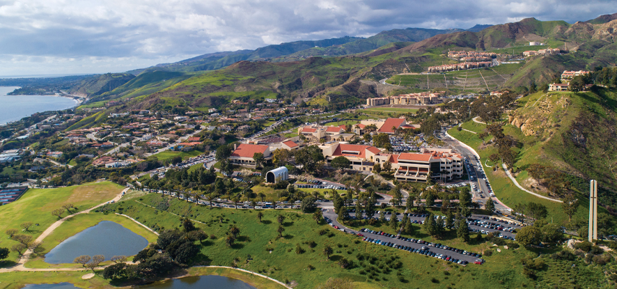 A vista shot of the Malibu campus - Pepperdine University