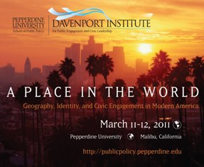 A Place in the World Conference postcard - Pepperdine University