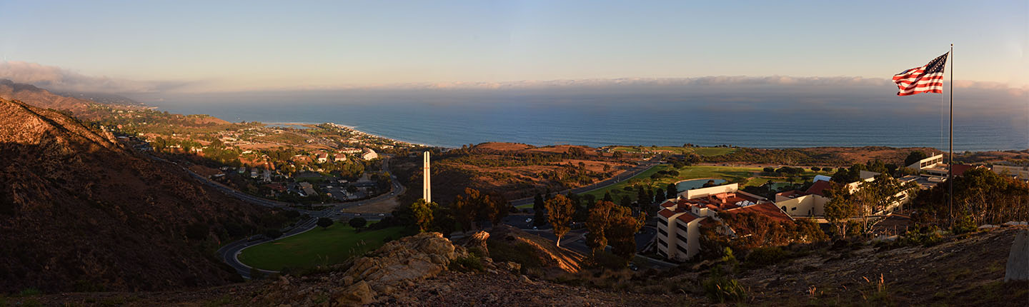 View of Pepperdine and the ocean.