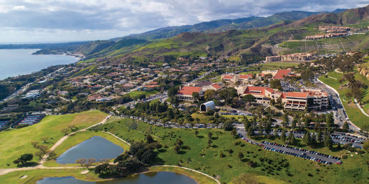 A view of the Malibu campus - Pepperdine University