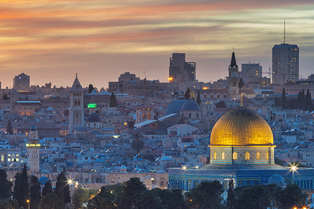 Sunest over Dome of the Rock