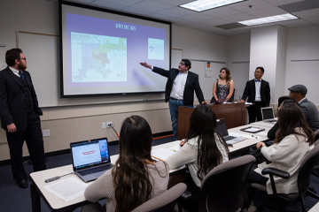 SPP student speaks in class - Pepperdine University