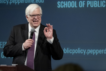 Dennis Prager speaking at Pepperdine University