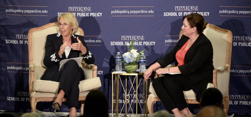 Betsy DeVos and Hanna Skandera - Pepperdine School of Public Policy