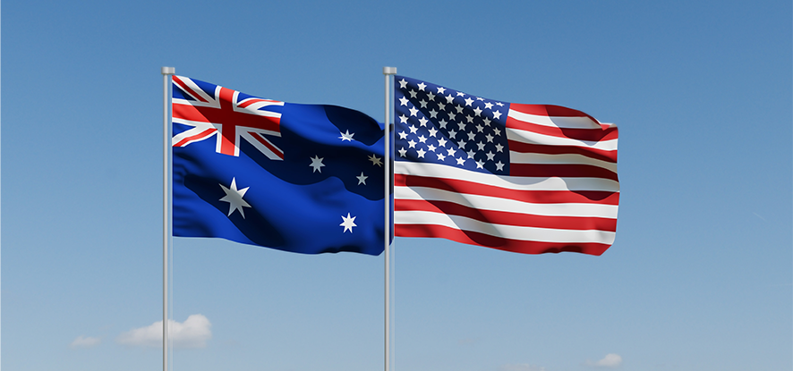 US and Australia Flags