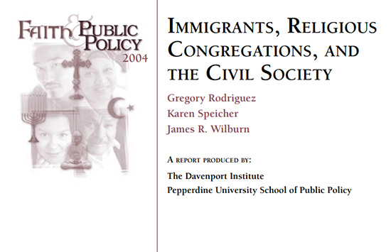 Research report cover—Immigrants, Religious, Congregations, and the Civil Society