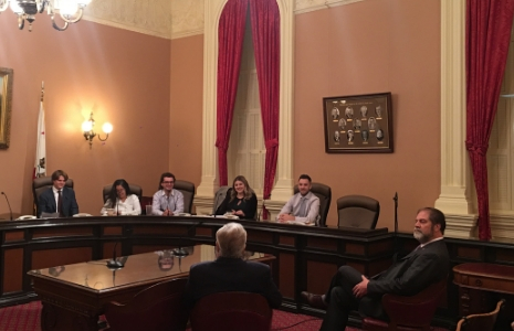 SPP Students sitting on a panel at the US Capitol Building