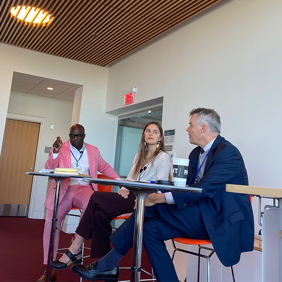 Dean Peterson on panel at Harvard