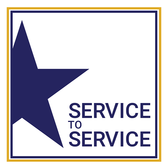 Service to Service logo with a star shape