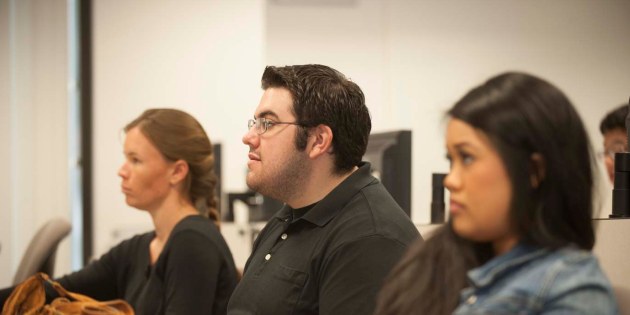 A group of students inside a computer lab - Pepperdine University