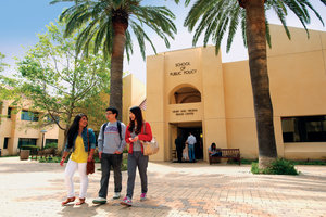 Students walk outside - Pepperdine University